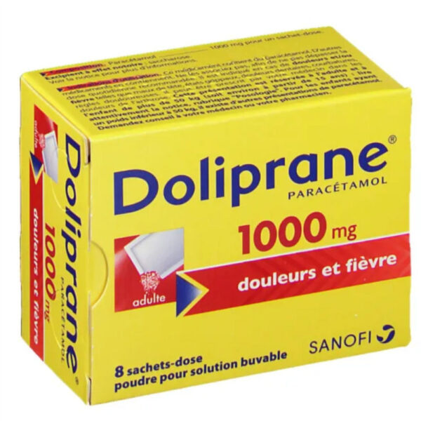 Doliprane 1000mg poudre 8 sachets