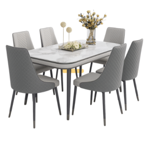 Table de Salle à Manger C92 avec 6 Chaises de Luxe