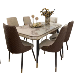Table de Salle à Manger C92 avec 6 Chaises de Luxe
