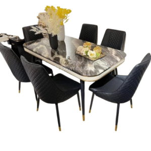 Table de Salle à Manger C92 avec 6 Chaises de Luxe