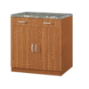 Meuble bas de cuisine en bois à 2 portes