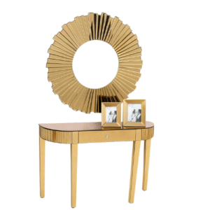 Console et Miroir Éclat Doré A072