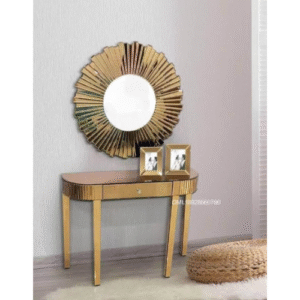 Console et Miroir Éclat Doré A072