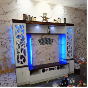 Meuble Mural Élégance Moderne et Lumière Ambiante Lvtan8856