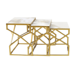 Ensemble tables basses en marbre
