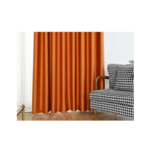 Tissu de rideau-occultant thermique de couleur orange