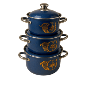Lot de 5 casseroles Prestige  en émail