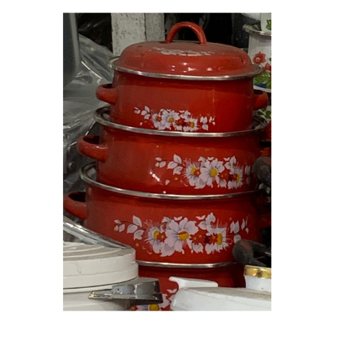 Lot de 5 casseroles en émail – Image 2