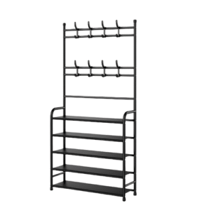 Étagère multifonction 5 niveaux avec porte‑manteaux –  LVXTAN-HK‑3