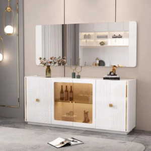 Ensemble Buffet et Miroir de salle à manger (Modèle Lvxtan-90681)