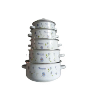 Ensemble de 5 casseroles en émail LVXSP-007