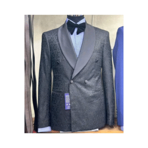 Costume croisé cérémonie jacquard subtil