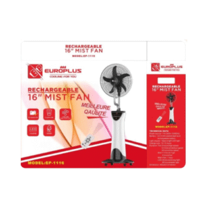 Ventilateur brumisateur rechargeable 16" EUROPLUS LVXEP-1116
