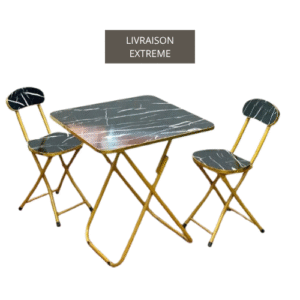 Ensemble table carrée avec 2 chaises HK-22