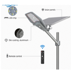 Lampe projecteur solaire de rue HR