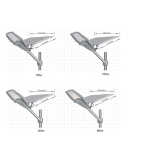 Lampe projecteur solaire de rue HR