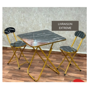 Ensemble table carrée avec 2 chaises HK-22