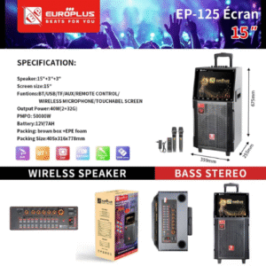 Enceinte karaoké et événementielle EUROPLUS 5000 W PMPO