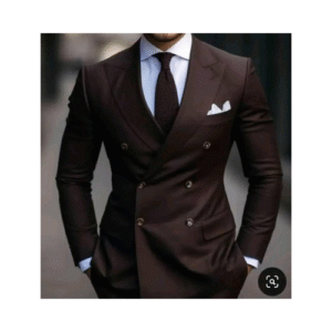 Costume croisé slim-fit marron - LVXCCT25