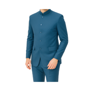 Costume Safari cole mandarin LVT08 - bleu