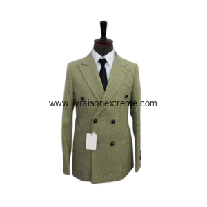 Costume croisé en Tweed 2 pièces