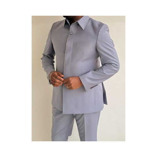 Costume Safari col classique LVXT8 - Gris uni – Image 2