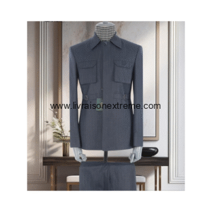 Costume Safari CT103 - bleu acier