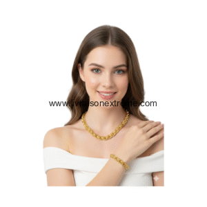 Ensemble bracelet et collier Torsadé