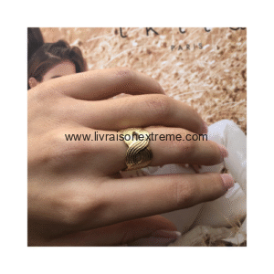 Bague entrelacée texturée