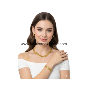 Ensemble collier et bracelet - panther link