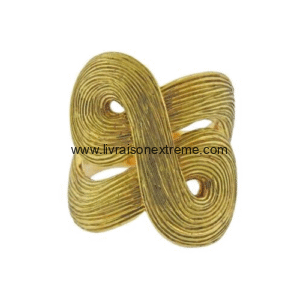 Bague entrelacée texturée