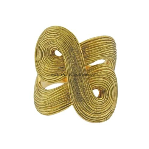 Bague entrelacée texturée