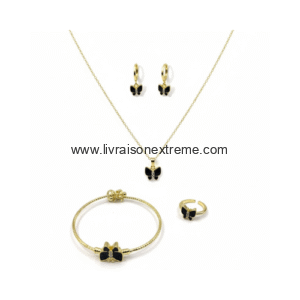 Ensemble de bijoux à motif de papillon