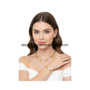 Ensemble de bijoux à maillons cubains