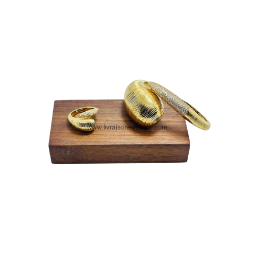 Ensemble Bracelet et bague - pavé scintillant
