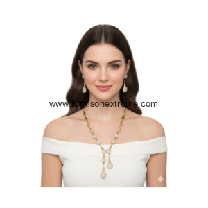 Ensemble collier et boucles d'oreilles
