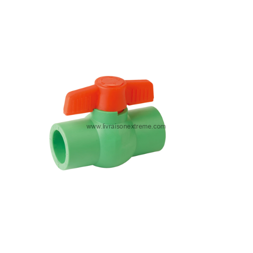 Vanne à boisseau sphérique PPR – Poignée rouge (1/2’’ & 3/4’’)