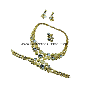 Parure 4 Pièces en pierres de gouttes