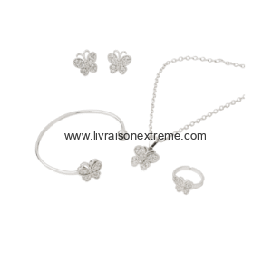 Ensemble de bijoux à motif papillon