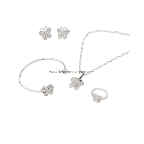 Ensemble de bijoux à motif papillon – Image 2