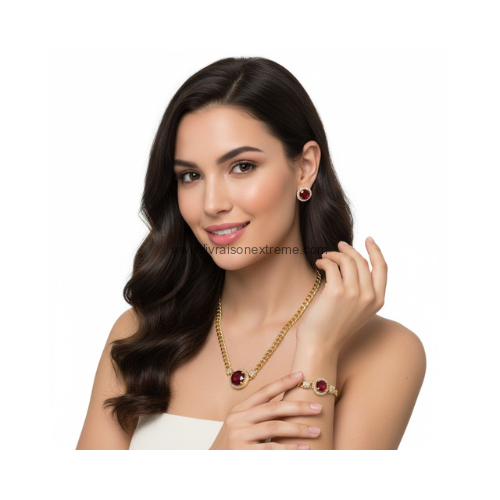 Ensemble de bijoux 3 pièces - collier pendentif – Image 2