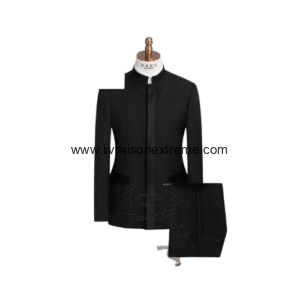 Costume Mandarin 2 pièces CT106 - Noir