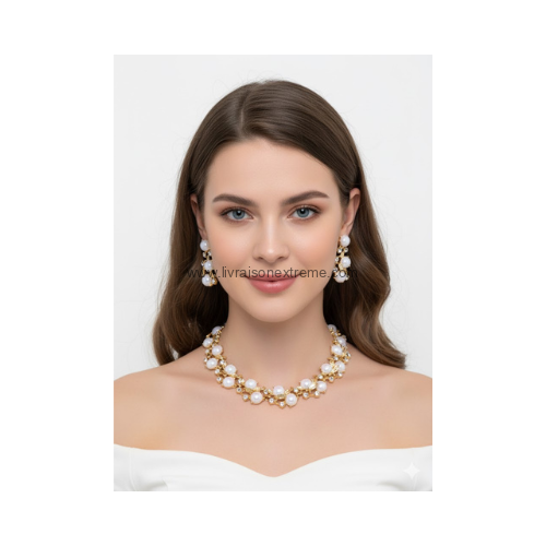 Ensemble Collier et boucles d'oreilles en perles - Royal Ballet – Image 2