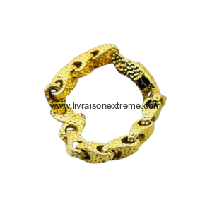 Bracelet à maillons texturés