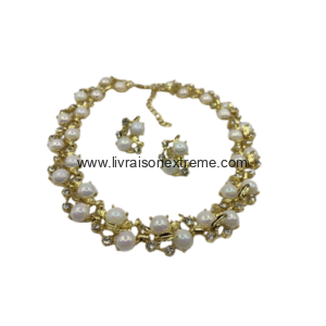 Ensemble Collier et boucles d'oreilles en perles -  Royal Ballet