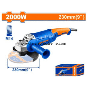 Meuleuse d'Angle Professionnelle WADFOW - 2000W / Disque 230 mm