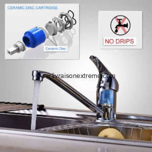 Mitigeur Kmei monocommande chromé pour évier