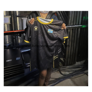 Maillot Édition Spéciale – Léopards RDC “Wakanda Style” (Noir/Jaune)