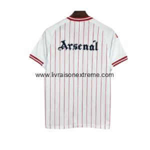 Maillot Baseball Arsenal – adidas Originals (US Pack, Blanc/Rouge, Boutonné)