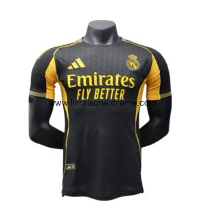 Maillot d’entraînement Real Madrid 2024/2025 – adidas (Noir/Or)